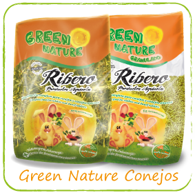 bolsas de Green Nature granulado y natural para conejos