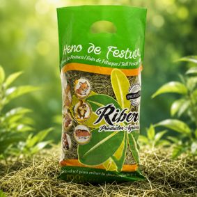 Foin de féstuque Ribero Sac de foin de fétuque Ribero pour lapins, cochons d’Inde et chinchillas.