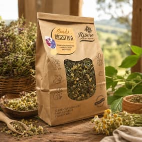 COAD Digestiva para coelhos e roedores | Ribero COAD Digestiva com feno e plantas naturais para coelhos e pequenos roedores