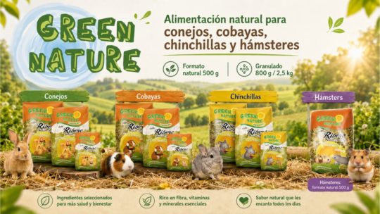Gama Green Nature de alimentación natural para conejos y roedores – Ribero