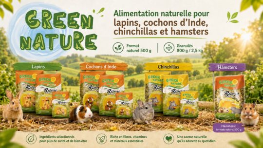 Gamme Green Nature d’alimentation naturelle pour lapins et rongeurs – Ribero