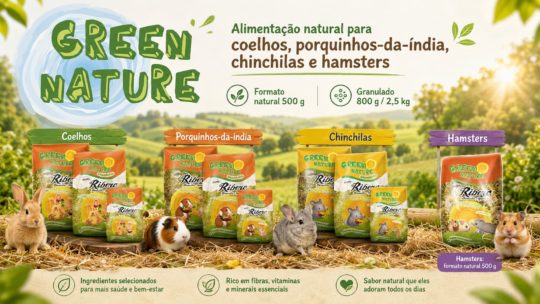 Gama Green Nature de alimentação natural para coelhos e roedores – Ribero