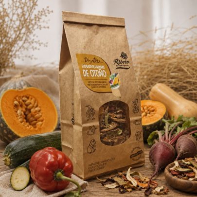 VEGETIX Salada de Outono | Mistura de legumes para roedores Salada de Outono VEGETIX com mistura de legumes desidratados para pequenos roedores