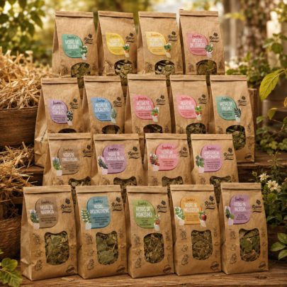 Productos LEAVIX de hojas naturales para complementar la alimentación de conejos y roedores
