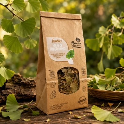 Folhas de ginkgo biloba para coelhos e roedores LEAVIX da Ribero